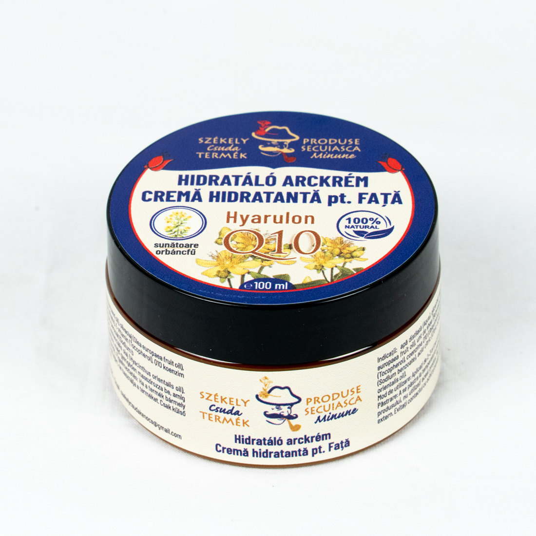 Hidratáló arckrém Q10 koenzimmel és hialuronsavval